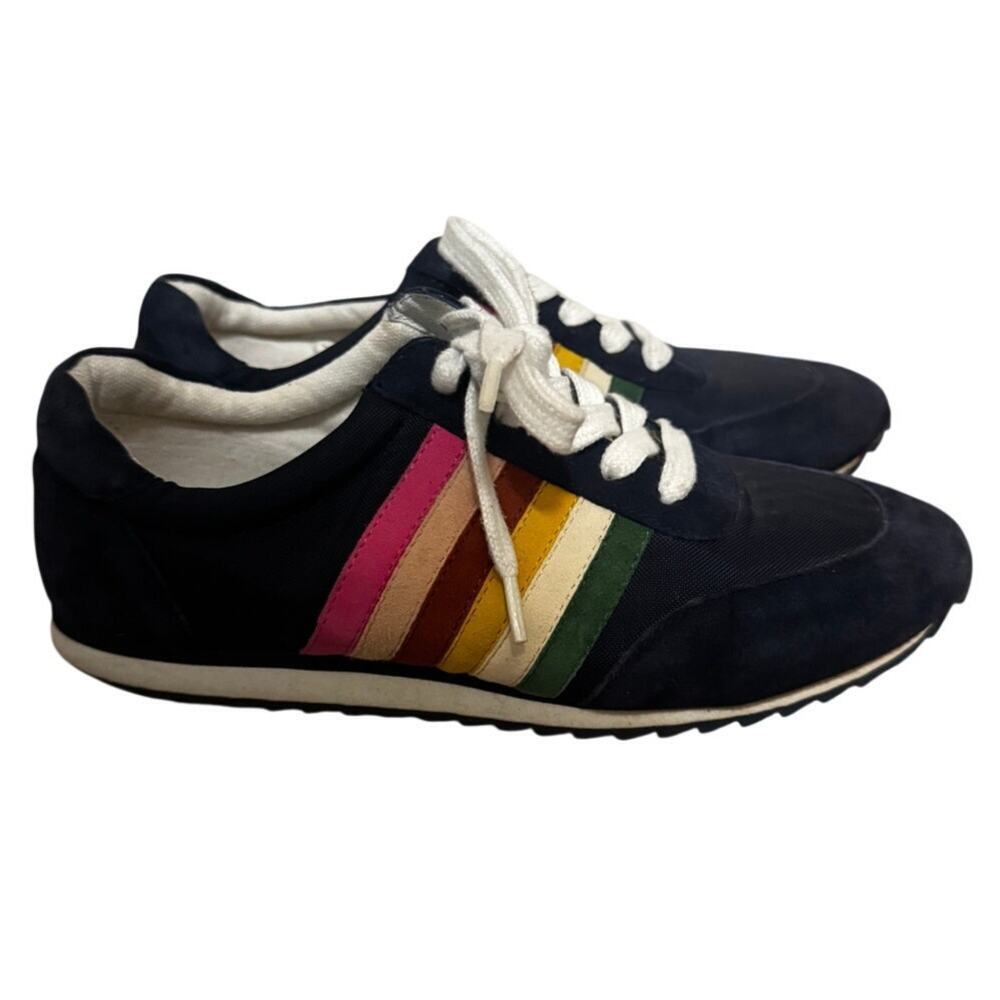 Boden Erin Retro Tennis Trainers in Rainbow Stripe Women’s EU 36/US 5.5-6